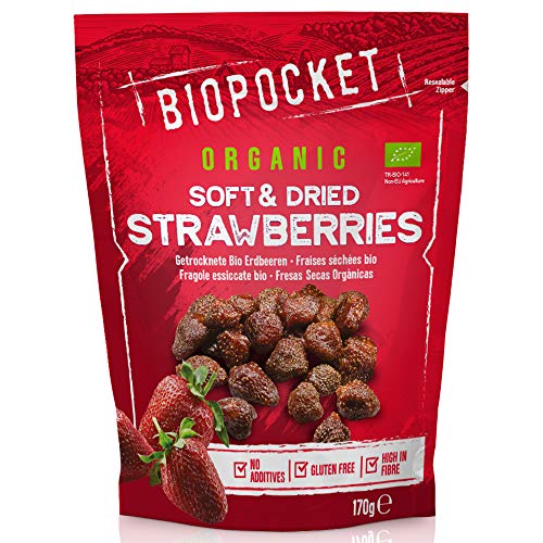 Biopocket - Fraises bio séchées à la texture souple, 2 x 170 g Cover