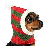 Pawaboo Hundehaube Wintermütze, Haustier Weihnachtsmütze, Hund Weihnachts Wintermütze,Weihnachtsdeko-Mütze Hüte für Haustiere, Ohrenschützer Warme Kappe für Kleine Hunde, XS, Rot+Grün