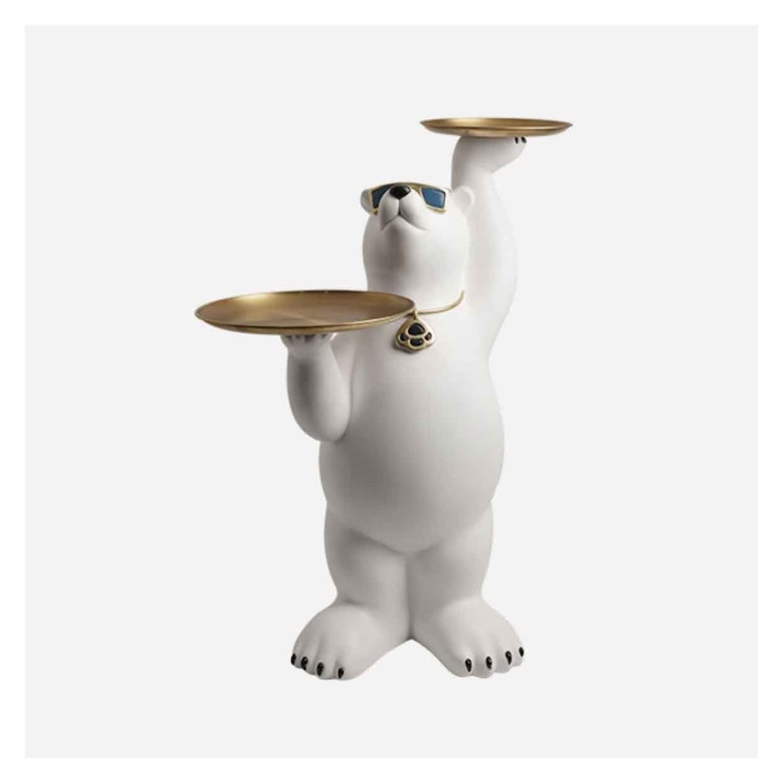 Ornaments Escultura Decorativa, Adornos de Suelo Grandes, Bandeja Doble de Almacenamiento, Decoraciones para Sala de Estar, Estatua de Escultura Ornaments