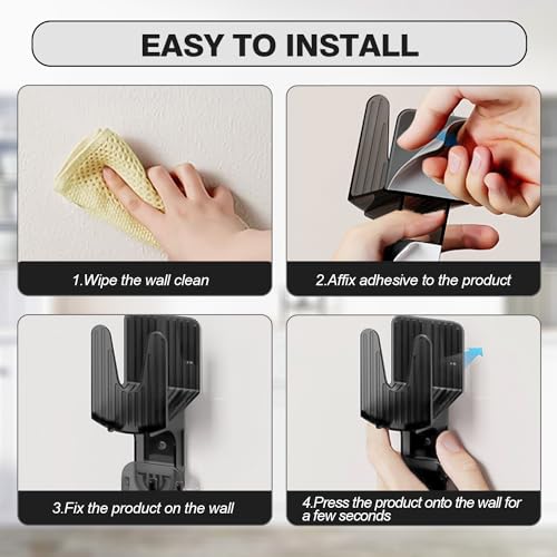 Universal Pot Lid Holder, 2 Pack Self Adhesive Pot Lid Organizer, Along with Three Hooks at The Bottom and 2 Pack Command Cord Bundlers for Kitchen appliances, Fits 6" to 13" pots - Image 6