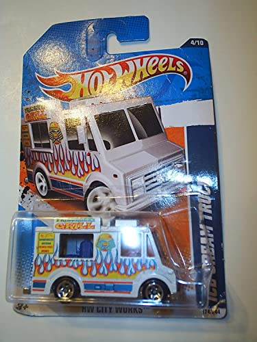 Hot Wheels 2011 HW City Works 174/244 White FRIBURGER'S Grill ICE Cream Truck 4/10
