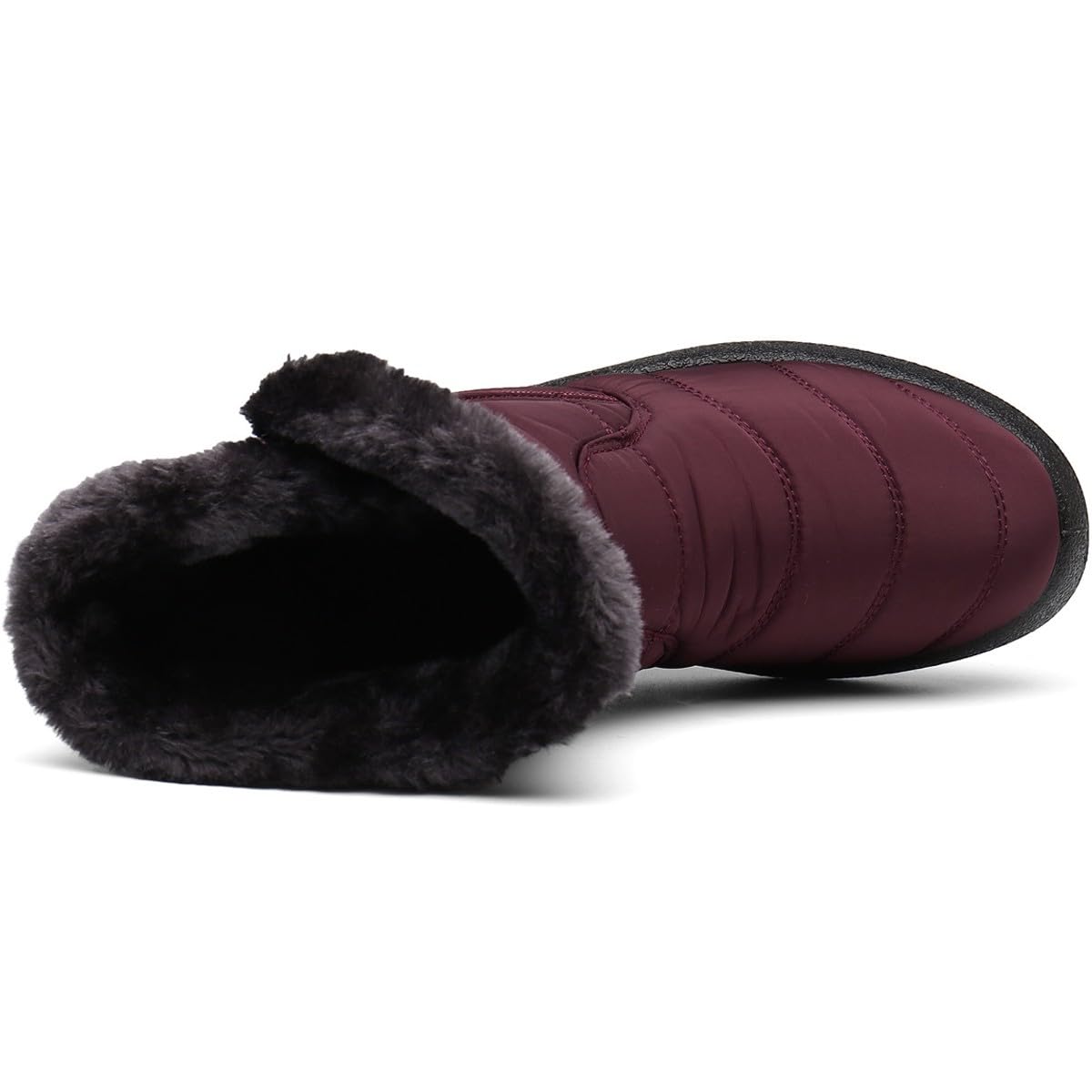 Stivali Donna Stivaletti Invernali Impermeabili Cerniera Stivali da Neve Cotone Caldo Peluche Caviglia Boots Bassi Scarpe Ultraleggero
