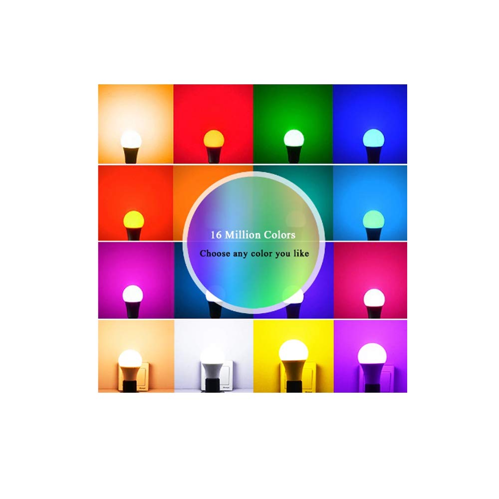 WANGPEI Ampoule de Couleur LED E27 RGB,Lampe à Vis Edison Dimmable à Changement de Couleur 15W Avec Télécommande IR,Lumières D'ambiance 16 Couleurs pour la Maison,Fête,Bar,Disco KTV,etc.2Paquets