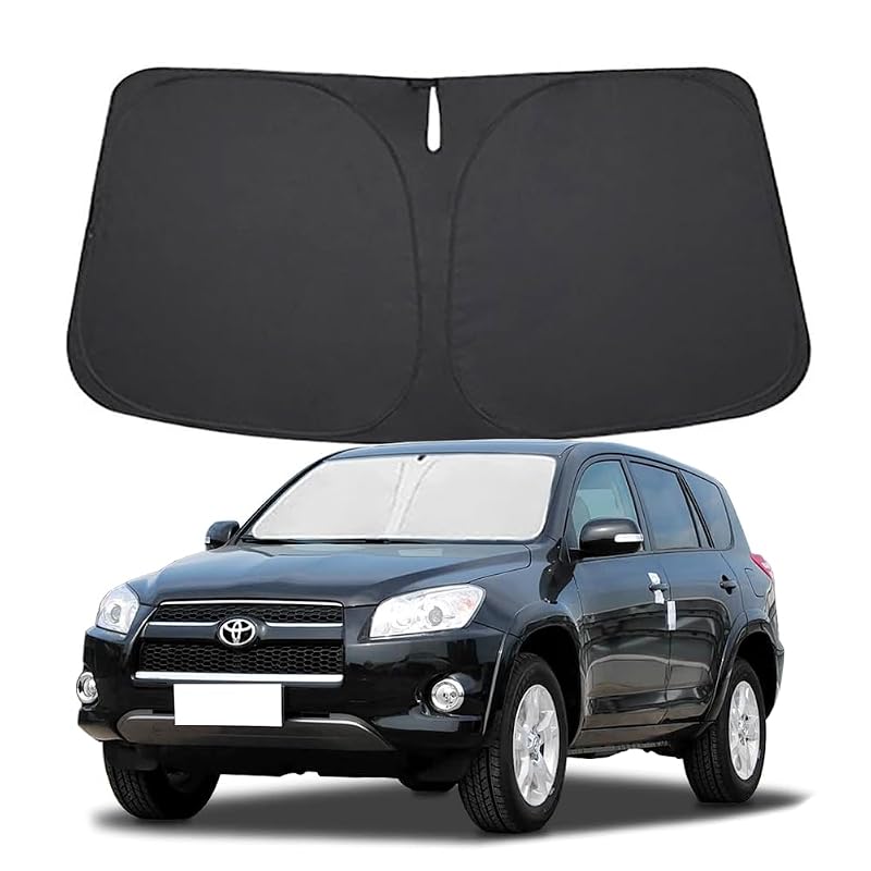 Protetor Solar para Para-brisa Lezcoan para Toyota RAV4 2006 a 2012, Dobrável e Dupla Camada