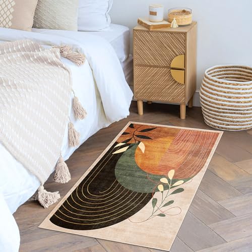 Tapete MUJOO 2x3 lavado boho antideslizante terracota miniatura 6