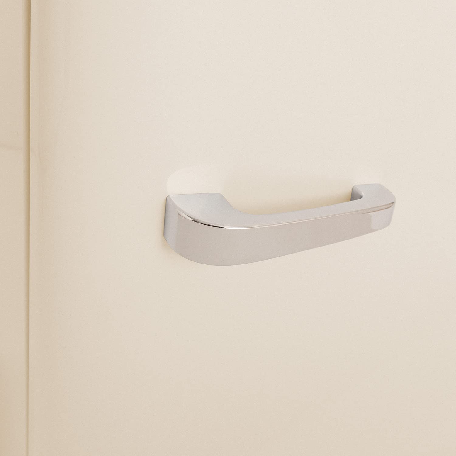 CREATE / RETRO FRIDGE 83.5 SILVER/Refrigerator off white silver handle / 98W. low consumption. 2 shelves. temperature regulator. bottle rack. 56x54x84 cm — view 5