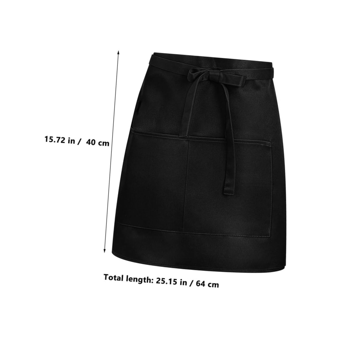 5 piezas Delantal Corto Unisex con Múltiples Diseño Elegante y Cómodo para y Camareras Cafeterías y Tiendas de Té Paquete de Negro