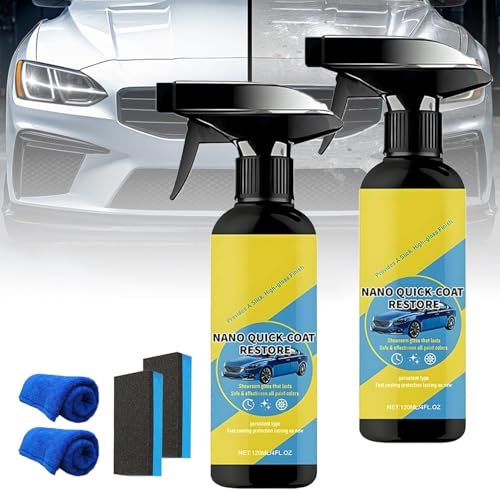 Nano Quick Coat Restore 2026 Advanced Automobile Quick-Acting Coating Agent Quick Effect CoatingAgent Spray with Dust Proof and Glazing Effects Long-Lasting Car Showroom Gloss