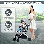 ARES Carrito Bebe 3 en 1, Carro Bebe Plegable, Silla de Paseo Ligera, Cochecito Bebe hasta 15 KG, Carrito Bebe Reclinable, Carro Bebe Premium (Azul Ares) 4 ARES Carrito Bebe 3 en 1, Carro Bebe Plegable, Silla de Paseo Ligera, Cochecito Bebe hasta 15 KG, Carrito Bebe Reclinable, Carro Bebe Premium (Azul Ares)
