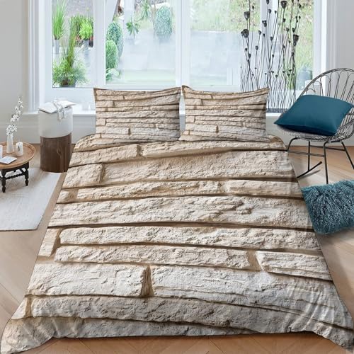 Housse de couette motif relief rustique moderne en microfibre de qualité