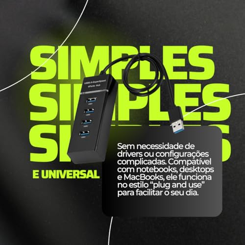 Image of USB 3.0 4-Port Hub Expander with LED, Super Fast 5.0 Gbps
