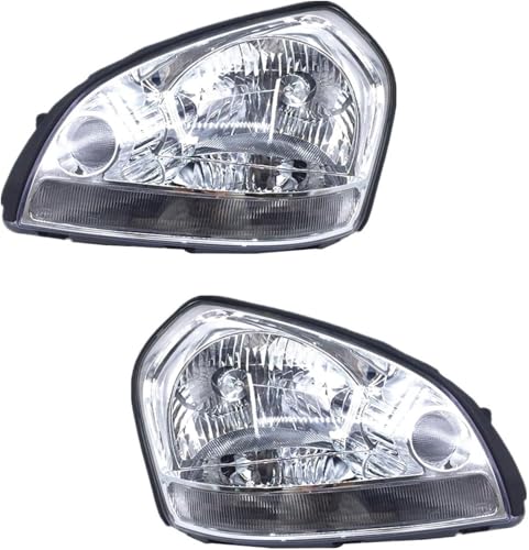 Neixlyi Phares de véhicules Ensemble de phares pour Hyundai pour Tucson 2005-2010, 1 paire pare-chocs pour avant(Pair white)
