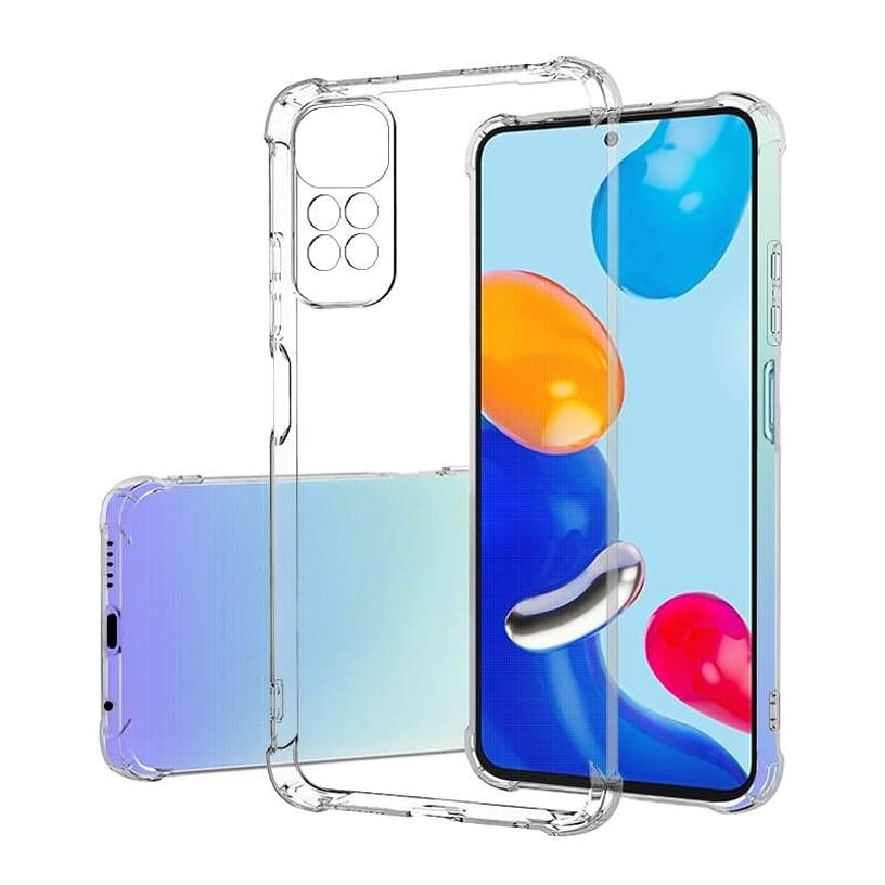 Image of BOXXO Flexible Back Cover for Mi Redmi Note 11 Pro Plus 5G | Back Cover Transparent Clear Shockproof Case Four Corner Protection | Slim Protective Mobile Phone Cover for Redmi Note 11 Pro Plus