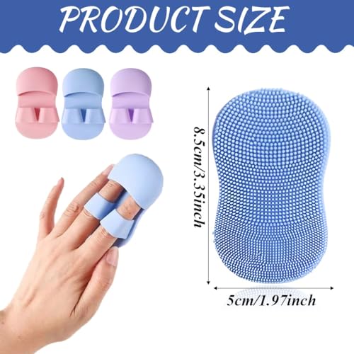 JEYORZY 3 Pcs Cepillo de Limpieza Facial de Silicona, Cepillo Limpiador de Maquillaje, Almohadilla de Limpieza, Adecuados para Todo Tipo de Piel, Eliminación de Maquillaje y Puntos Negros(Multicolor) - imagen 4