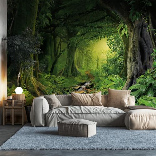 AMUGISH Nature Forest Wallpaper Wall Mural Tapestry Peel and Stick | Bathroom Bedroom Living Room Laundry Nursery