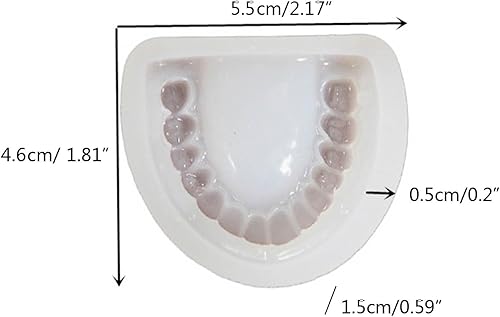 Miniatura 2 de Unahtinr Molde creativo de silicona para llaveros en forma de dientes, molde de resina colgante, molde de fundición epoxi personalizado, arte de