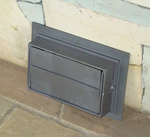 Warmluftgitter 23x23 Cm Weiß – Für Kaminofen, Stabil, Leicht Einzubauen, Inkl. Einbaurahmen