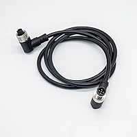 Vista 8 de Elecbee M12 Conector de ángulo recto macho a hembra A-Coding 1M AWG22 hembra a macho Cable M12 (5 pines)