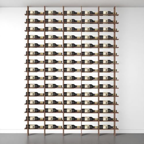 Large Wall Mount Wine Rack, Metal Wine Storage Holder,16 Tier