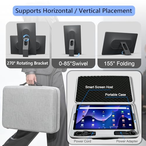 Image of OFD 21.5 Inch Outdoor Portable TV Tablet FHD 1080P,Grey(No Remote Control) | Touchscreen Monitor,Android 15,6+128GB ROM,Portable Smart TV for Camping Travel with Carry Case,Built-in Battery,13MP Webcam