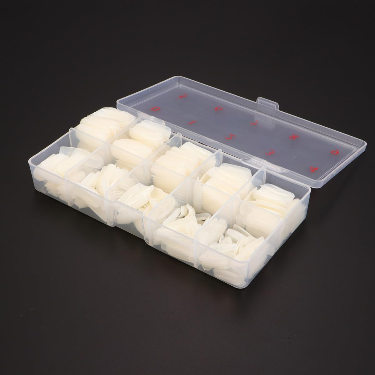 Lurrose 3 Boxes White Plastic Fake Nails 500 Pieces Full and French Style Press on Nails for DIY Manicure at Home