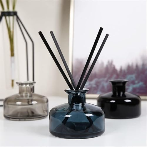 Ericotry 1Pcs Black Glass Diffuser Bottle Empty Refillable Aromatherapy Jar Container Fragrance Accessories Use For Home Aromatherapy Essential Oil Fragrance Accessories #TOP5