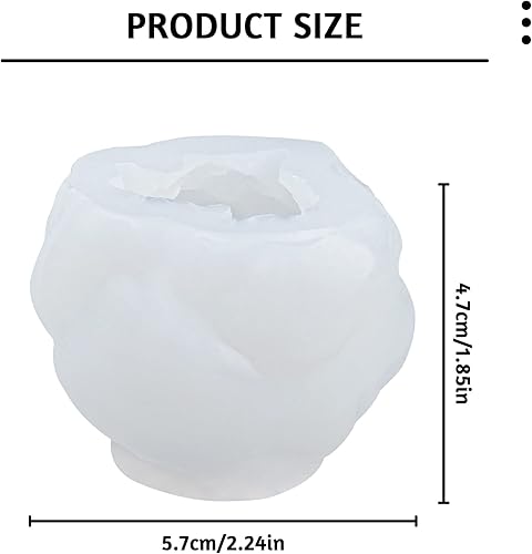 Miniatura 2 de Moldes de vela de silicona, molde único en forma de bola de lana 3D, molde de bola de hilo grueso para velas, jabón, cera, resina, chocolate,