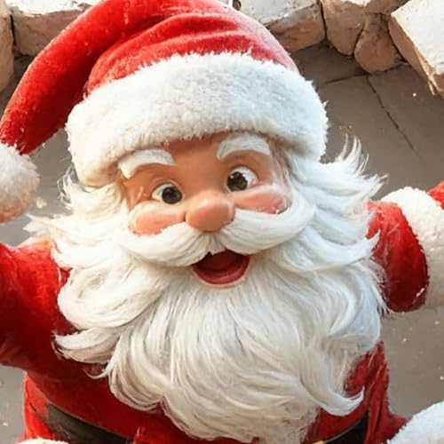 Calcomanías navideñas infantiles Papá Noel reutilizables para cristal 8
