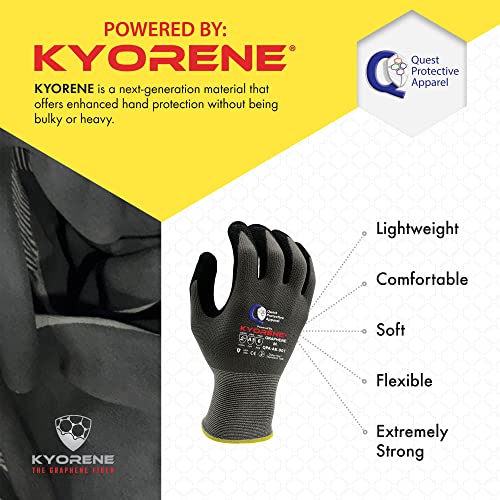 Quest Cut Resistant Work Gloves – Cut Proof Working Gloves Heavy Duty Cutting And Abrasion Protection – Puncture Resistant Gloves - X-Large, Pack Of 3 Pairs #TOP7