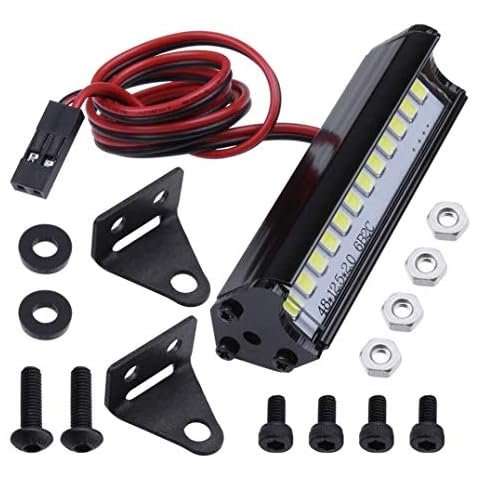 KEEDA RC Car LED Light Bar Roof Lamp Kit for 1/10 Scale RC Crawler Car Traxxas TRX4 SCX10 D90 Accessories (12LED) Cover