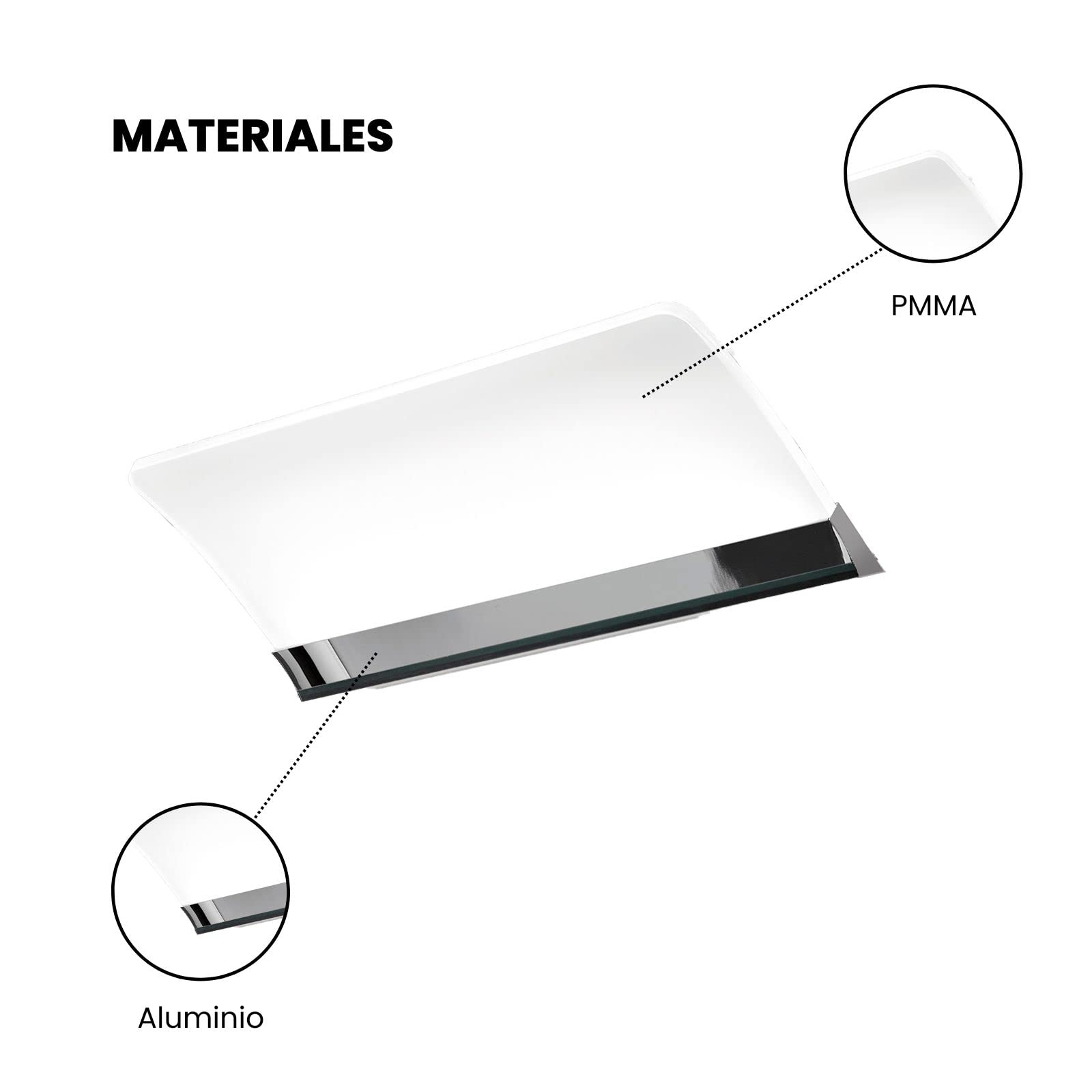 Aplike - Aplique LED para Espejo de Baño - Luz Blanca Fría (5700K) - 12.9 x 7.3 x 50cm | Modelo Apolo