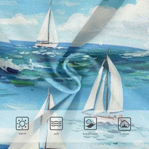 Toddler Girls Underwear 2t Cotton Cute Panties Girl Funny Briefs Undies Kids Watercolor Waves Sailboats Sea3