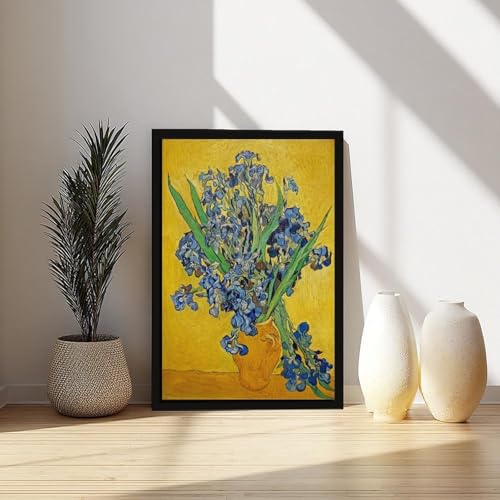 Impression sur toile Iris haute définition avec cadre à suspendre chic