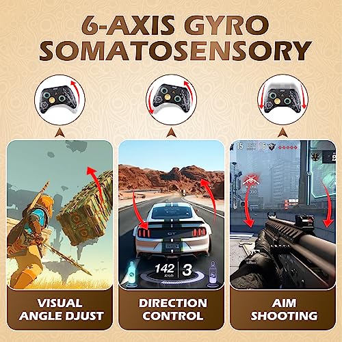 IINE Wireless Switch Controller, Switch Pro Controllers for Nintendo Switch/Lite/OLED, Switch Remote Gamepad with Headset Jack/RGB Light/Macro Setting/Wake up/Turbo/Adjustable Dual-Motor Vibration - Image 6