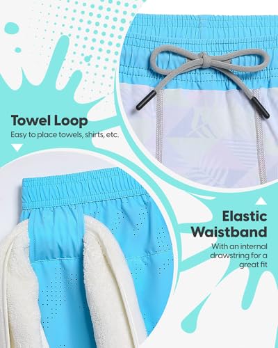 Image of maamgic Mens Running Shorts with Compression Liner 5 inch Quick Dry Workout Shorts Anti-Chafe Gym Shorts 2 in 1 Athletic Shorts