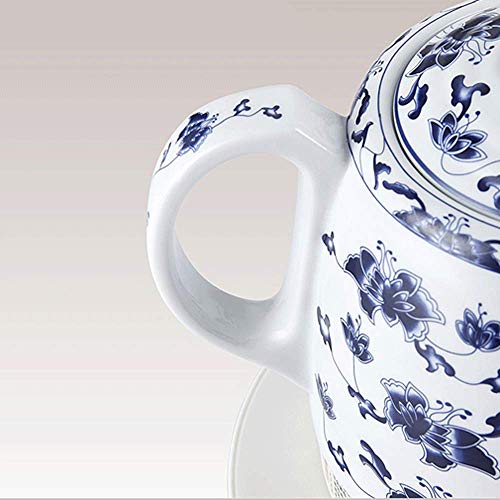 Hervidor eléctrico cerámico azul y blanco 1L miniatura 5