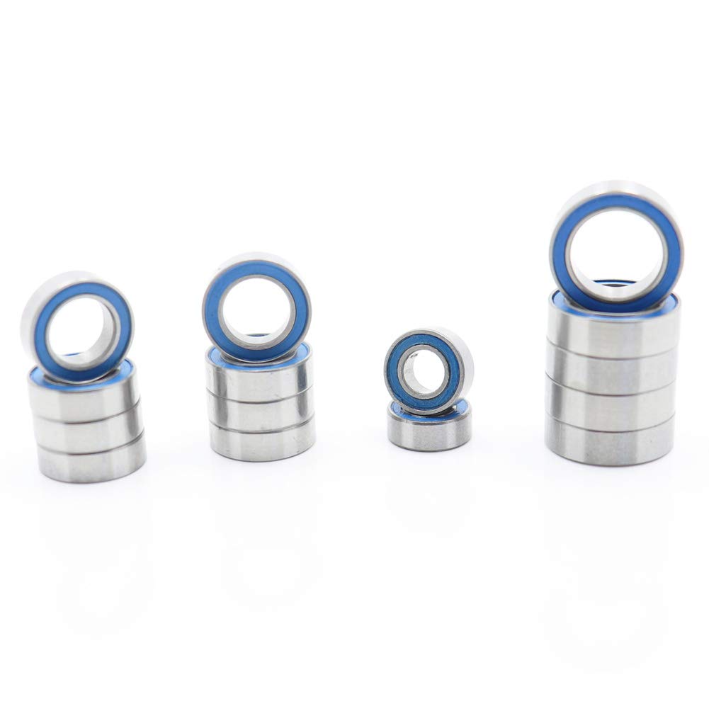 Bearing Kit Compatible with Traxxas Latrax 1/18 4WD Rally, Precision Ball Blue Rubber Seals (Pick of 15pcs)
