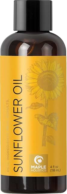 Sunflower Oil for Hair Skin and Nails - Anti Aging Skin Care with Vitamin E Oil for Skin and Hair Care - Pure Sunflower Oi...