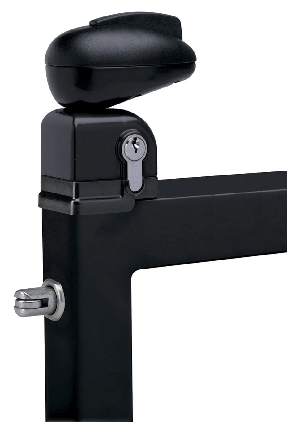 LocINOX SNA60105 - Cerradura para puerta de piscina, color negro ral 9005-TWIST 40 9005
