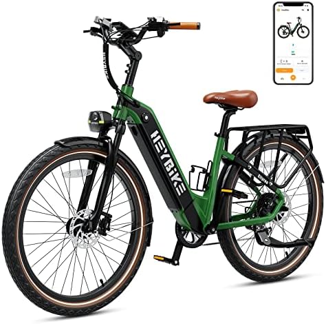 Heybike Cityrun Electric Bike for Adults, 1000W Peak Motor City Cruiser Ebike, 48V 15Ah (720Wh) Battery, Up to 60 Miles, Step-Thru Commuter Electric Bicycle, Hydraulic Brakes & Suspension Fork