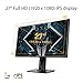 ASUS TUF Gaming 27” 1080P Monitor (VG279QR) - Full HD, IPS, 165Hz (Supports 144Hz), 1ms, Low Motion Blur, G-SYNC Compatible, Shadow Boost, VESA Mountable, DisplayPort, HDMI, Height Adjustable, Black