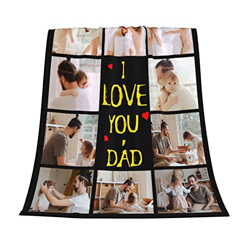 Custom Blanket With Photos Personalized Throw Blanket For Bed Customized Blanket For Kid Birthday Fathers Mothers Valentines Christmas Halloween's Day Gift (10 Photos) #TOP1