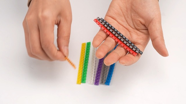 100 Marqueurs De Câbles Numérotés 0-9 - Code Couleur Plastique - Pour Organisation Fils électriques