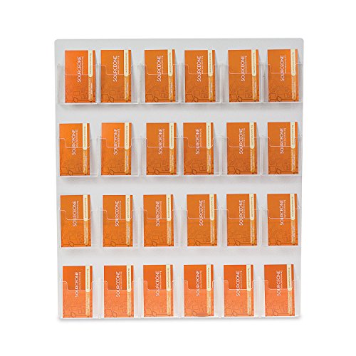 Porte-carte de visite mural SourceOne support acrylique transparent 24 poches
