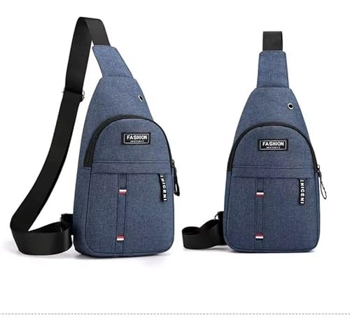 Fashion Sling Backpack Crossbody Chest Bag with Adjustable Strap, iPad Compatible, 3 Colors Available (Blue)