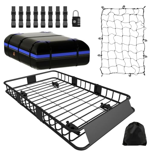 FORWODE Roof Rack Carrier Basket, 64" x 39" Rooftop Cargo