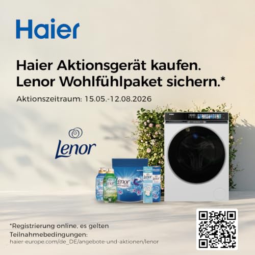 Haier Frontlader Waschmaschine 8kg G3 Serie HW80-BP1427637T | A -20%, 1.400 U/Min., Leiser Inverter-Motor, Automatik- und Expressprogramm, Aquastop-Schlauch, Hygiene-Technologien – Bild 5