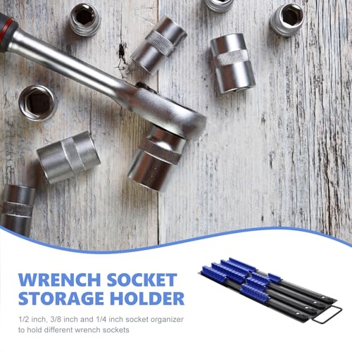 Organizador de enchufes metálico de 80 piezas azul bandeja 480 mm 8