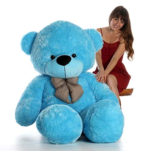 Image of 4 Feet SkyBlue Teddy Bear - Ultra-Soft Fluffy Stuffed Toy 48 Inches (4 Feet, SkyBlue)