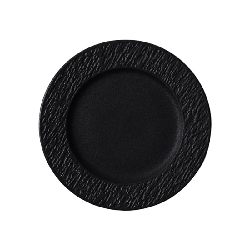 Assiette en céramique blanche pour steak et salade quotidienne